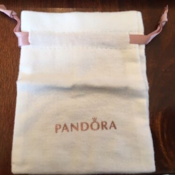 5 New Pandora White Bracelet Jewelry Anti Tarnish Bag Pouch with Pink Drawstring - Picture 3 of 4
